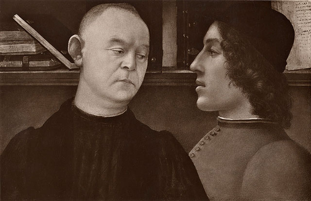 Foto Reali — Lippi Filippino - sec. XV - Autoritratto di Filippino Lippi con Piero Del Pugliese — insieme